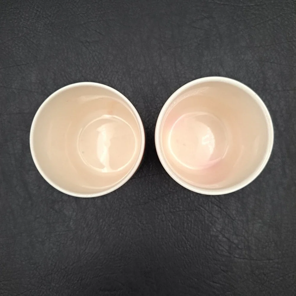 Vintage Target Christmas Votive Candle Holders Set of 2 Santa Claus Holly Berry